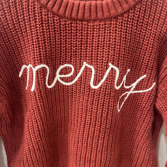 Little Co by Lauren Conrad Christmas Merry Embroidered Knit Sweater - Picture 3 of 7